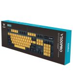 کیبورد مخصوص گیم رپو مدل V500pro رنگ زرد و آبی